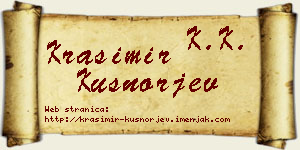 Krasimir Kušnorjev vizit kartica